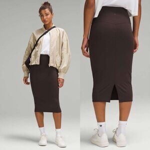 Lululemon Nulu Slim-Fit High-Rise Skirt Espresso Size 2